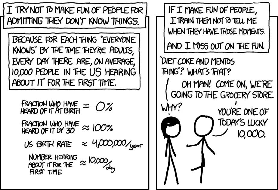 xkcd Ten Thousand comic