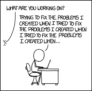 Fixing Problems comic by xkcd